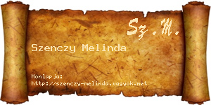 Szenczy Melinda névjegykártya